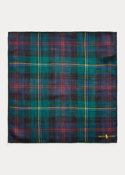 Lenço Quadrado Polo Ralph Lauren Tartan Wool Pocket Homem 82907-MWKH